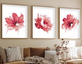 Wallity Huhu216 Cuadro Decorativo Enmarcado en MDF (3 Piezas) 50 x 70 cm